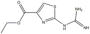 ethyl 2-{[amino(imino)methyl]amino}-1,3-thiazole-4-carboxylate Struktur