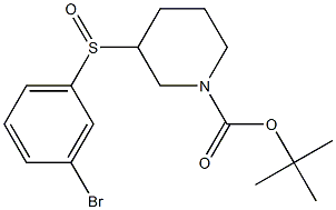 3-(3-Bromo-benzenesulfinyl)-piperidine-1-carboxylic acid tert-butyl ester Struktur