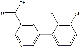 5-(3-chloro-2-fluorophenyl)pyridine-3-carboxylic acid Struktur