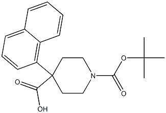 Boc-4-(naphthalen-1-yl)-piperidine-4-carboxylic acid Struktur