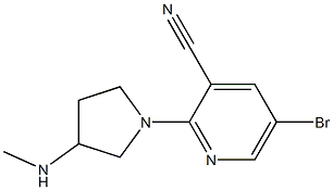 5-bromo-2-(3-(methylamino)pyrrolidin-1-yl)pyridine-3-carbonitrile Struktur