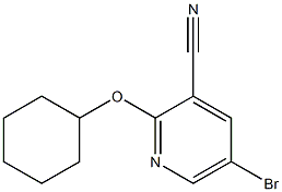 5-bromo-2-(cyclohexyloxy)pyridine-3-carbonitrile Struktur