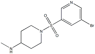 1-(5-broMopyridin-3-ylsulfonyl)-N-Methylpiperidin-4-aMine Struktur