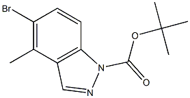 tert-Butyl 5-bromo-4-methyl-1H-indazole-1-carboxylate Struktur