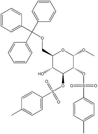 Methyl 2,3-di-O-p-toluenesulfonyl-6-O-trityl-a-D-glucopyranoside Struktur