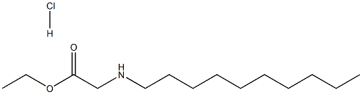 Decyl glycine ethyl ester hydrochloride Struktur