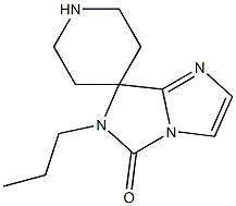 6-propylspiro[imidazo[1,5-a]imidazole-7,4'-piperidin]-5(6H)-one Struktur