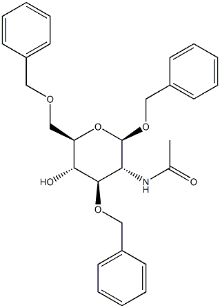 Benzyl 2-acetamido-3,6-di-O-benzyl-2-deoxy-b-D-glucopyranoside Struktur