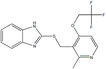 2-(((2-methyl-4-(2,2,2-trifluoroethoxy)pyridin-3-yl)methyl)thio)-1H-benzo[d]imidazole Struktur