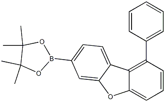 4,4,5,5-tetramethyl-2-(9-phenyldibenzo[b,d]furan-3-yl)-1,3,2-dioxaborolane Struktur