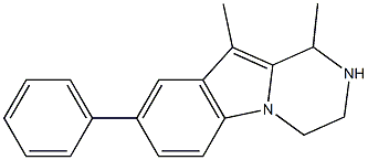 1,10-dimethyl-8-phenyl-1,2,3,4-tetrahydropyrazino[1,2-a]indole Struktur