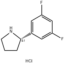 (2S)-2-(3,5-DIFLUOROPHENYL)PYRROLIDINE HYDROCHLORIDE Struktur