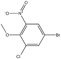 5-Bromo-1-chloro-2-methoxy-3-nitrobenzene Struktur