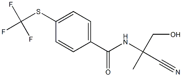 N-(1-Cyano-2-hydroxy-1-methylethyl)-4-[(trifluoromethyl)thio]-benzamide Struktur