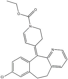 (Z)-Ethyl 4-(8-Chloro-5H-benzo[5,6]cyclohepta[1,2-b]pyridin-11(6H)-ylidene)-3,4-dihydropyridine-1(2H)-carboxylate Struktur