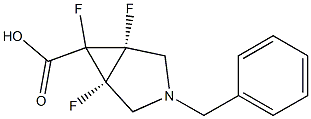 (1R,5S,6s)-3-benzyl-1,5,6-trifluoro-3-azabicyclo[3.1.0]hexane-6-carboxylic acid Struktur