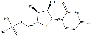 Uridine 5'-Monophosphate-15N2 Struktur