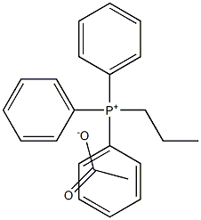 Propyltriphenylphosphonium acetate Struktur