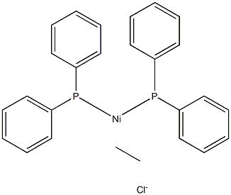 Bis(diphenylphosphino)ethane-nickel(II)chloride Struktur