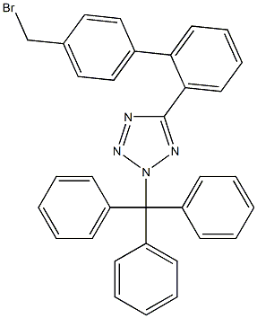 5-(4'-BROMOMETHYL-BIPHENYL-2-YL)-2-TRITYL-2H-TETRAZOLE Struktur