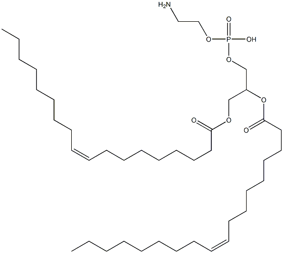 2-aminoethoxy-[2,3-bis[[(Z)-octadec-9-enoyl]oxy]propoxy]phosphinic acid Struktur