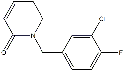 1-(3-Chloro-4-fluoro-benzyl)-5,6-dihydro-1H-pyridin-2-one Struktur