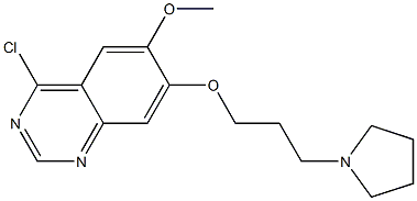 4-chloro-6-methoxy-7-(3-(pyrrolidin-1-yl)propoxy)quinazoline Struktur