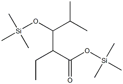 Trimethylsilyl 2-ethyl-3-trimethylsilyloxy-4-methyl-valerate Struktur