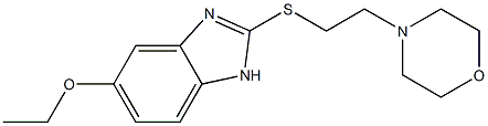 2-((2-morpholino)ethylthio)-5-ethoxybenzimidazole Struktur