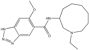 N-(1-ethyloctahydroazonin-3-yl)-6-methoxy-1H-benzotriazole-5-carboxamide Struktur