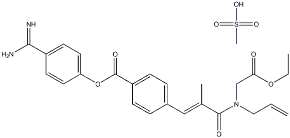 ethyl N-allyl-N-(2-methyl-3-(4-(4-amidinophenoxycarbonyl)phenyl)propenoyl)aminoacetate methanesulfonate Struktur