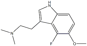 4-fluoro-5-methoxy-N,N-dimethyltryptamine Struktur