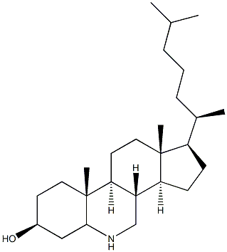 3beta-hydroxy-6-aza-cholestane Struktur