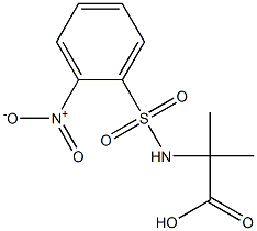 2-methyl-N-((2-nitrophenyl)sulfonyl)alanine Struktur