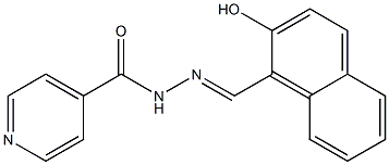 2-hydroxy-1-naphthylaldehyde isonicotinoyl hydrazone Struktur