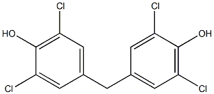 bis(3,5-dichloro-4-hydroxyphenyl)methane Struktur