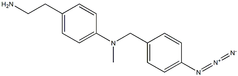 N-(4-azidobenzyl)-N-methyl-4-aminophenethylamine Struktur