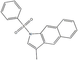 N-phenylsulfonyl-3-methylbenz(f)indole Struktur