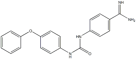 1-(4-amidinophenyl)-3-(4-phenoxyphenyl)urea Struktur