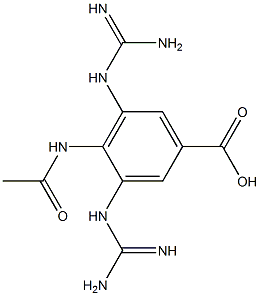 3,5-diguanidino-4-(N-acetylamino)benzoic acid Struktur