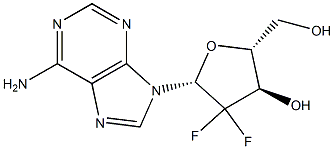 2',2'-difluoro-2'-deoxyadenosine Struktur