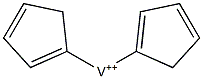 bis(cyclopentadienyl)vanadium(IV) Struktur