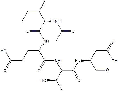 acetyl-isoleucyl-glutamyl-threonyl-aspartyl-aldehyde Struktur