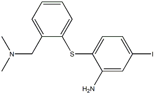 2-((2-((dimethylamino)methyl)phenyl)thio)-5-iodophenylamine Struktur