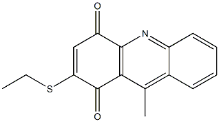 2-ethylthio-9-methyl-1,4-dihydroacridine-1,4-dione Struktur