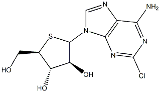 2-chloro-9-(4-thioarabinofuranosyl)adenine Struktur