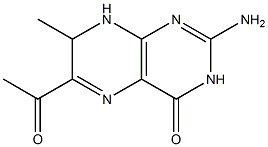 6-acetyl-7-methyl-7,8-dihydropterin Struktur