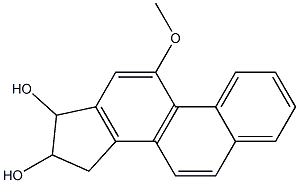 16,17-DIHYDRO-16,17-DIHYDROXY-11-METHOXY-15H-CYCLOPENTA[A]PHENANTHRENE Struktur