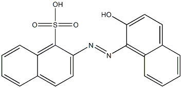 2-(2-HYDROXY-1-NAPHTHYLAZO)-1-NAPHTHALENESULPHONICACID,. Struktur