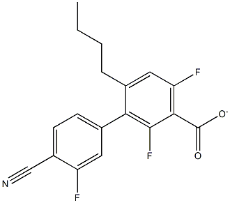 4-CYANO-3-FLUOROPHENYL4-BUTYL-2,6-DIFLUOROBENZOATE Struktur